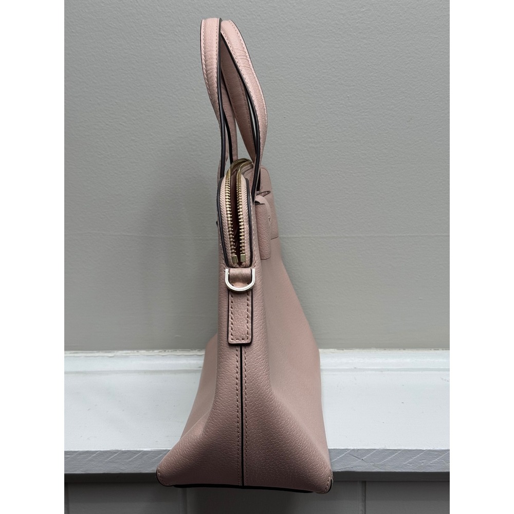 Kate Spade Satchel Bag Pink Leather Bow Top Handle Matthew's Street Maise Bag - Picture 7 of 13